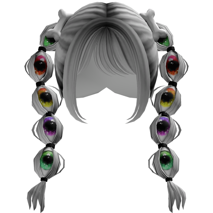 Halloween Spooky Creepy Pigtails (Black White) 🎃