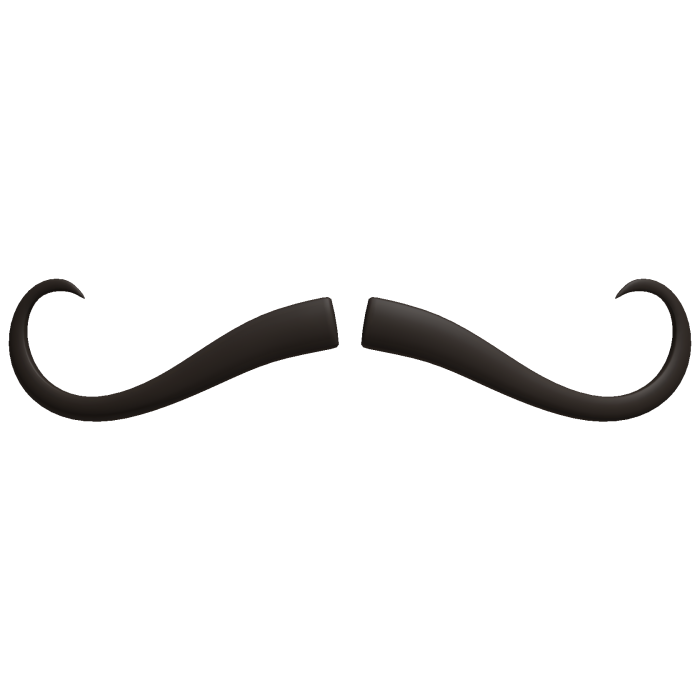 Brown Thin Small Mustache Cute Fancy Moustache
