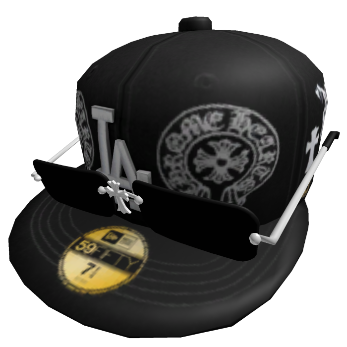 LA Fitted Tilted Hat with Chrome Shades