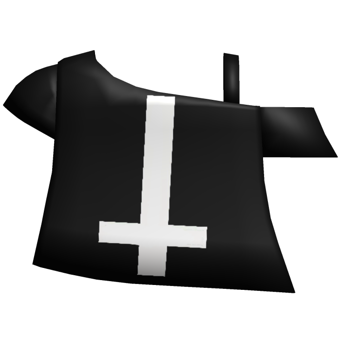 cute goth cross off shoulder shirt in black