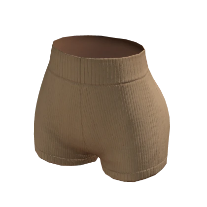 Shorts Beige High Waist Knitted Basic Winter y2k | Roblox Item