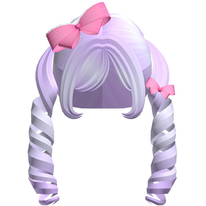 cute purple anime tornado pigtails