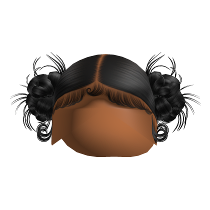 Cute Spiky Buns (Black) Roblox item