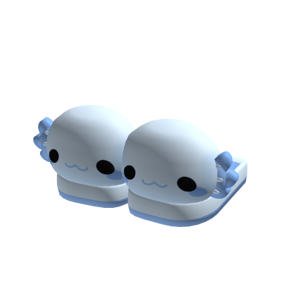 Baby Blue Axolotl Slippers thumbnail