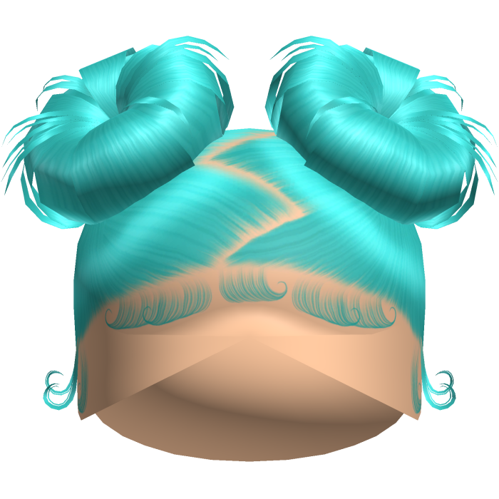 Doll Zig-Zag Part Double Buns (Teal)