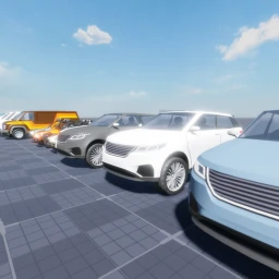 Suspension test of realistic and customized cars icon