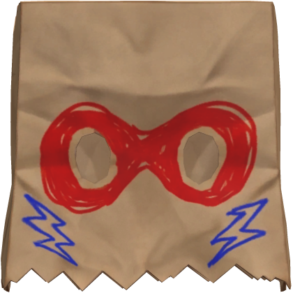 Super Hero Paper Bag Over Head