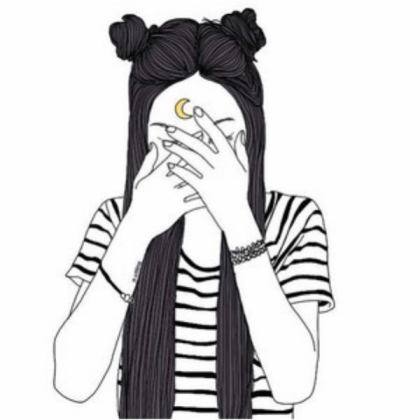 Tmblr girl black and white Roblox decal