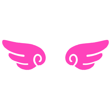 ♡ Cute Glowing Angel Chibi Wings Hot Pink