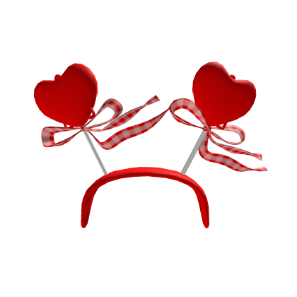Red Heart With Ribbon Diwali Sparkler Headband