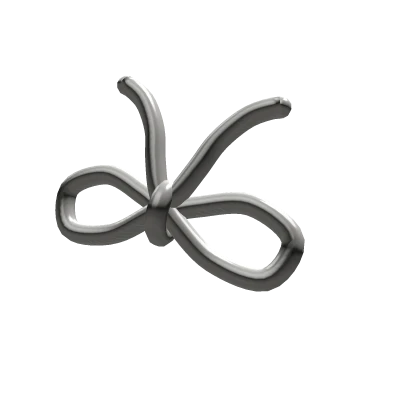 Sterling Silver Upended Bow Roblox item render