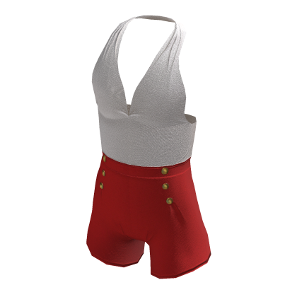 BB One Piece Cute Jumper White Red