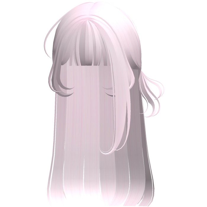 ♡ Baby Pink Y2K Angelic Long Hair W Side Ponytail