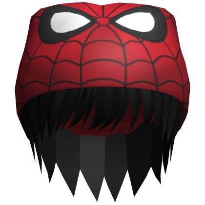 Spider Man Beanie Black Messy Hair