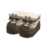 🍀Doll Platform Mary Janes w Bunny Socks (Brown)