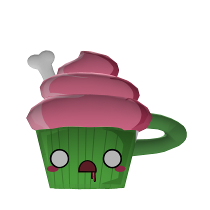 green zombie cupcake pink hairclip scene gothic Roblox item