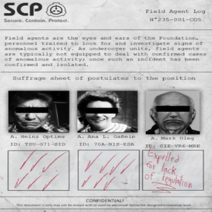 SCP Field Agent Log