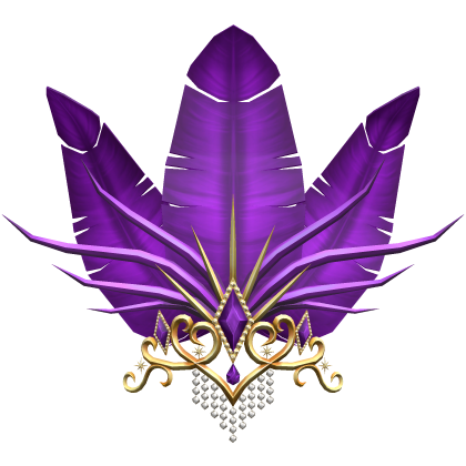 Majestic Purple Showgirl Feather Crown Headdress