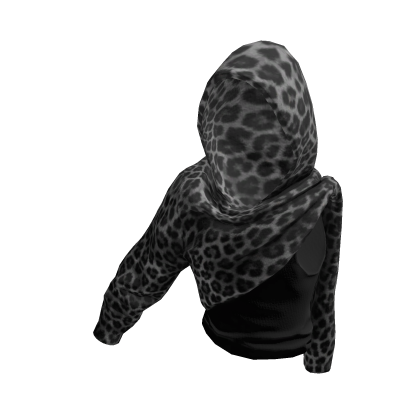 half hoodie leopard grey Roblox catalog item