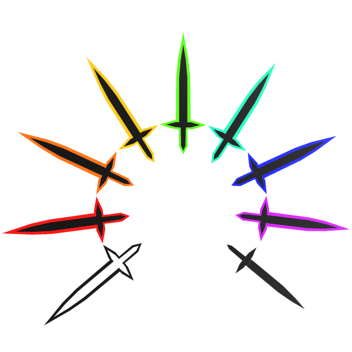 Sword Ring Aura Black Rainbow