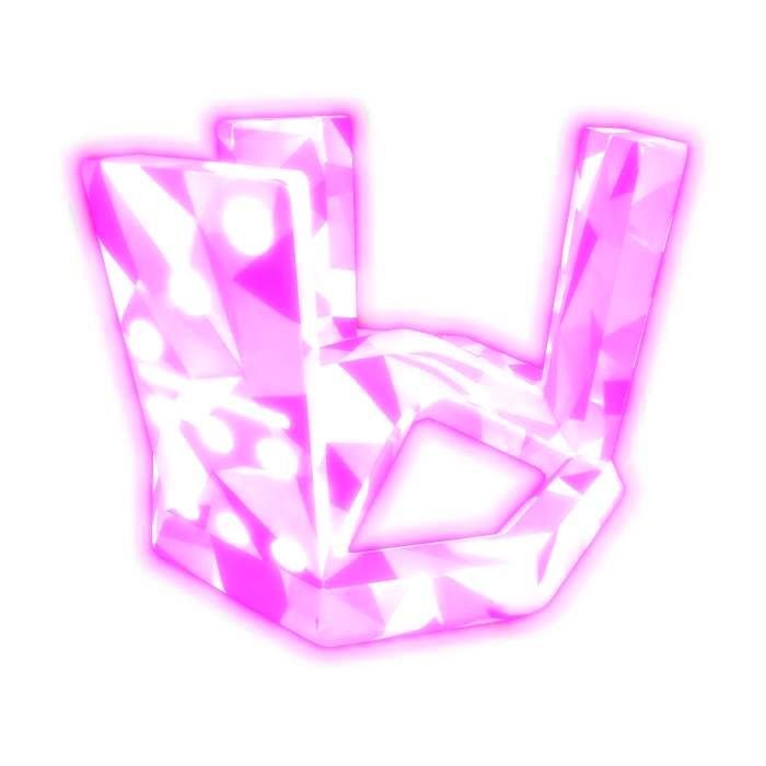 Glowing Emissive Pink Sparkle Time Domino Crown