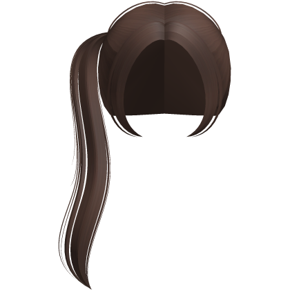 ୨୧꒰ sweet long side ponytail in brown Roblox item