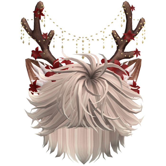 Christmas Messy Hair w/ Antlers