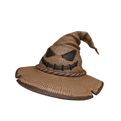 Creepy Burlap Scarecrow Witch Hat