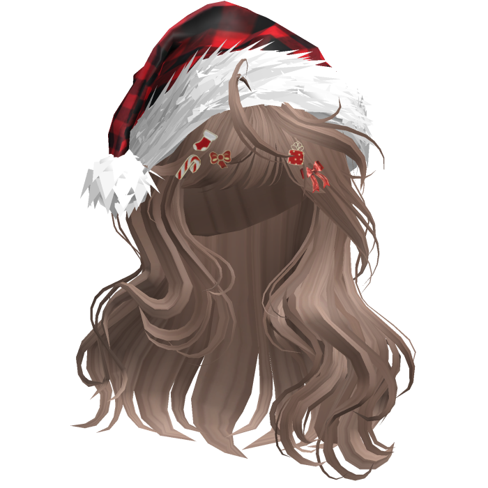 Lush Christmas Waves w/Santa Hat (Light Brown)