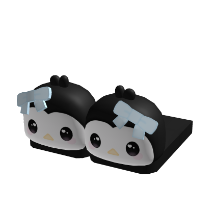 ♡ 1.0 cute blue winter penguin slippers