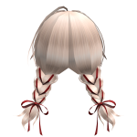 🍀Christmas Ribbon Braids (Platinum Blonde)