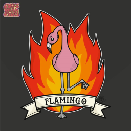 Flaming hot flamingos hangout