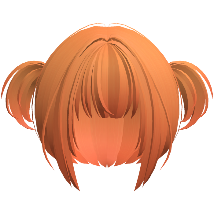 2000s moe anime wispy pigtails high orange