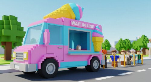 [🍦] Wait in Line for the Ice Cream Truck