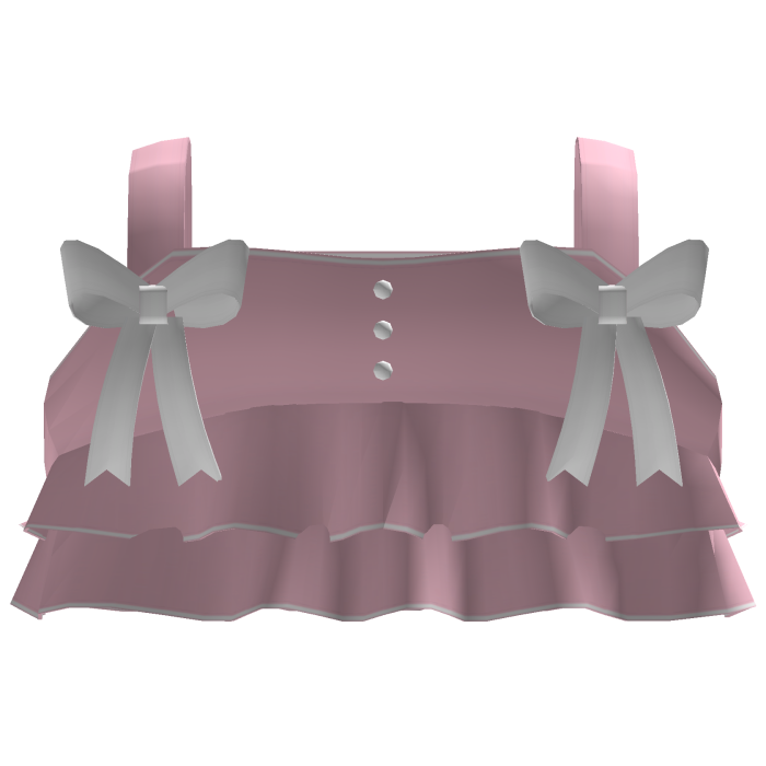 cute ruffled summer top w/ bows pink