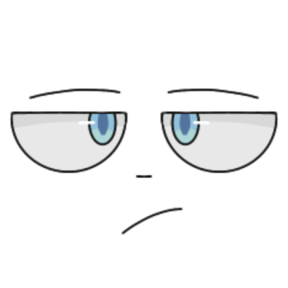 Annoyed blue eyes Roblox decal