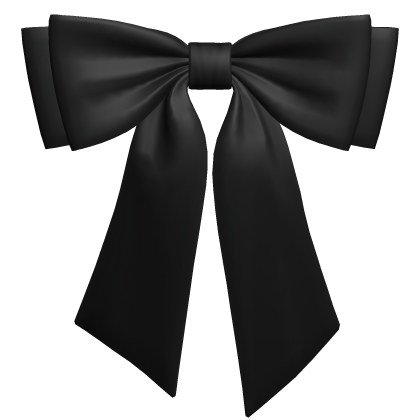 Big Hair Bow Black Basic Cute Cutesy Head Ribbon Roblox item