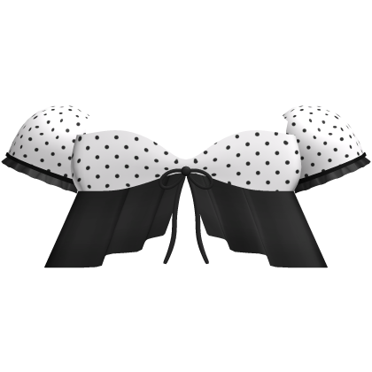 cutesy black polka dot frilly flowy ruffled top