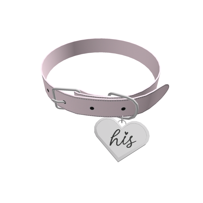 pink his heart puppy necklace