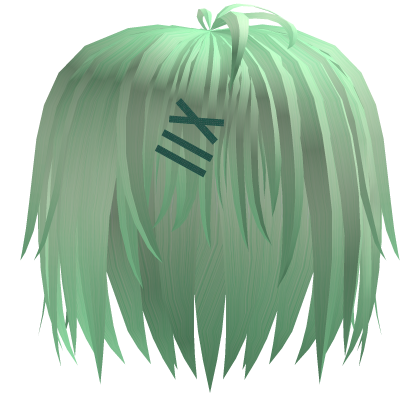 Green Messy Emo Hairstyle  Roblox item
