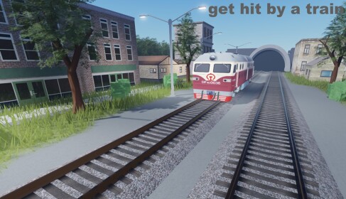 get hit by a train