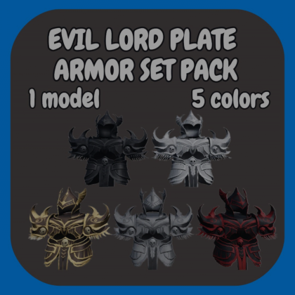 [R15] Evil lord plate armor set