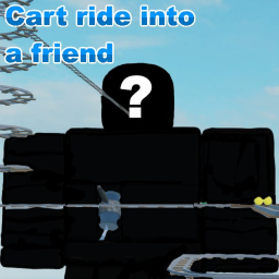Cart ride into a friend icon