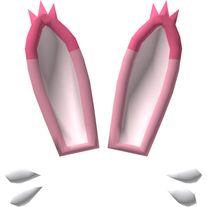 Pink Bunny Ears w/ Whiskers Roblox item