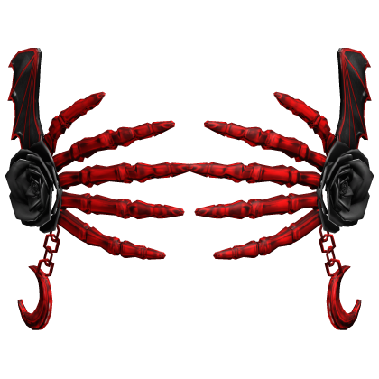 Vampiric Skeleton Rose Hands (Black&Red) Roblox item