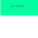 Real Roblox Clothing Shop