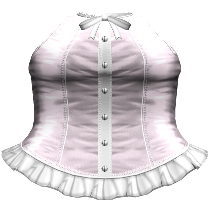 Gothic Lace Bow Corset Dress (Light Pink & White)