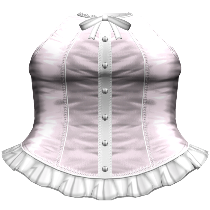 Gothic Lace Bow Corset Dress (Light Pink & White)