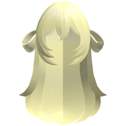 moe long fluffy side bun hair yellow