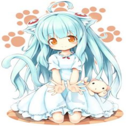 Blue Haired Anime Girl Roblox decal